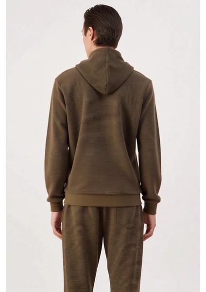 Erkek Kapüşonlu Standart Kol Ottoman Dokuma Regular Kalıp Sweatshirt Fonksiyonel Dayanıklı fırsatları