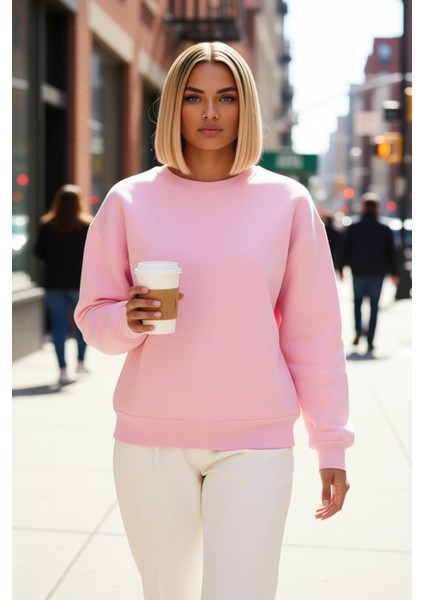 Kadın Bisiklet Yaka Düşük Kol Regular Kalıp Örme Sweatshirt Fonksiyonel Dayanıklı Kaliteli fiyatları