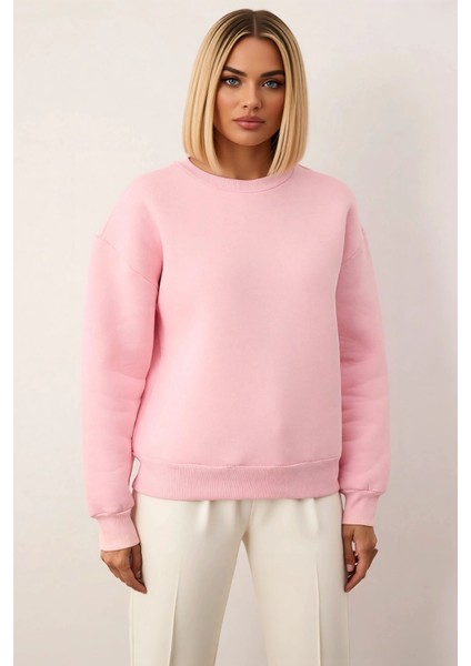 Kadın Bisiklet Yaka Düşük Kol Regular Kalıp Örme Sweatshirt Fonksiyonel Dayanıklı Kaliteli modelleri