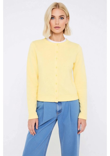 Kadın Bisiklet Yaka Standart Kol Düğmeli Regular Kalıp Örme Üst Fonksiyonel Dayanıklı Spor modelleri