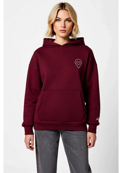 Kadın Bisiklet Yaka Düşük Kol Oversize Slogan Nakışlı Sweatshirt Fonksiyonel Dayanıklı Şık modelleri