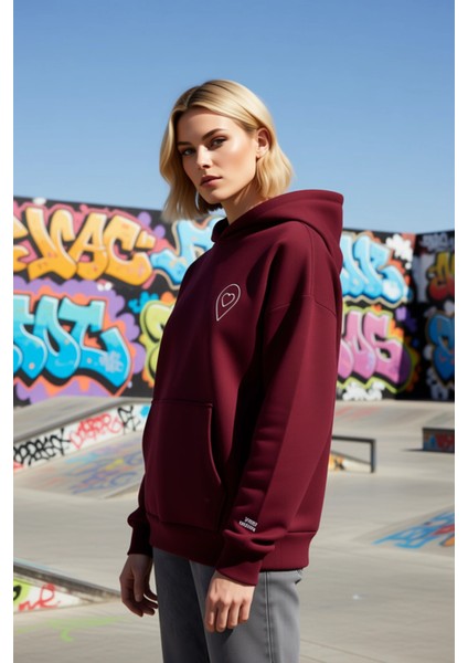 Kadın Bisiklet Yaka Düşük Kol Oversize Slogan Nakışlı Sweatshirt Fonksiyonel Dayanıklı Şık indirimleri