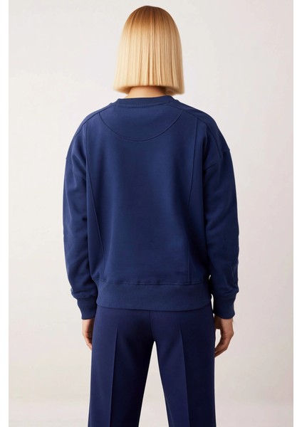 Kadın Bisiklet Yaka Düşük Kol %100 Pamuk Sweatshirt Fonksiyonel Dayanıklı Kaliteli Estetik fırsatları