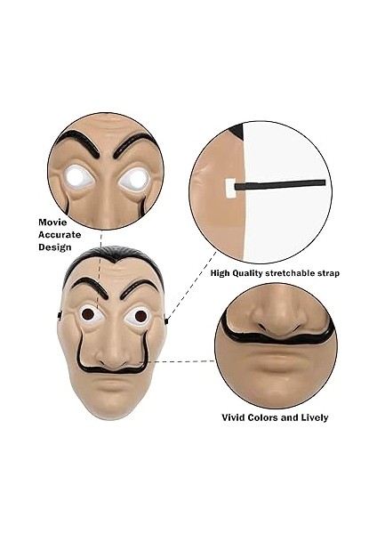 La Casa De Papel Salvador Dali Maskesi Orjinal Ithal Ürün modelleri