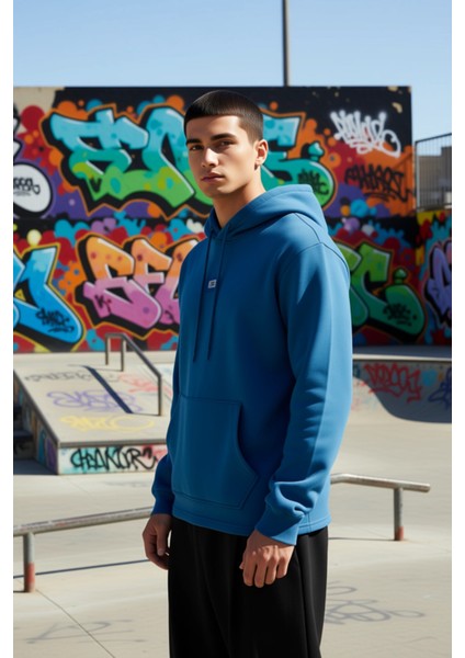 Erkek Kapüşonlu Standart Kol Regular Kalıp Slogan Desenli Sweatshirt Fonksiyonel Dayanıklı indirimleri