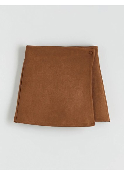 Lcw Kids Kahverengi Süet Görünümlü Kız Çocuk Şort Etek fiyatları