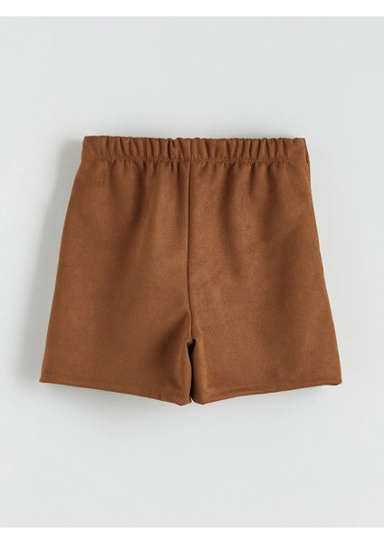 Lcw Kids Kahverengi Süet Görünümlü Kız Çocuk Şort Etek fırsatları
