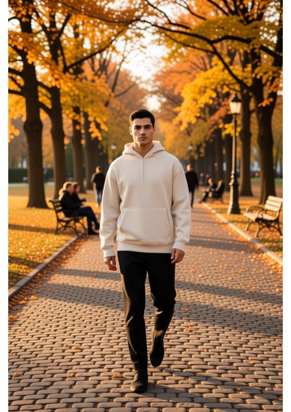 Erkek Kapüşonlu Fermuarlı Düşük Kol Uzun Kollu Kalıp Sweatshirt Fonksiyonel Dayanıklı Spor