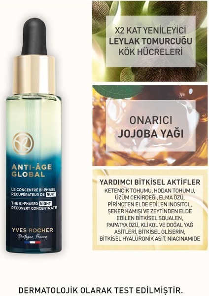 Yaşlanma Karşıtı Bitkisel Kök Hücre Bakımı Nemlendirici Gece Serumu 30ML fırsatları