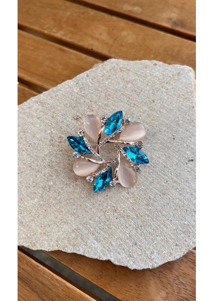 Mavi Taşlı Broş fiyatları