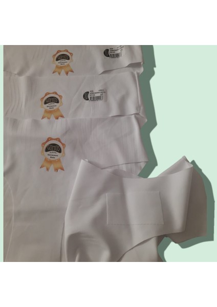 Pamuklu Lazer Görünmez Bato 4'lü Standart Beden Beyaz Külot fırsatları