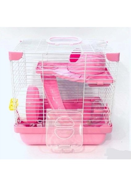 Hamster Kafes Seti (27X19X28 Cm): Tekerlekli ve Aksesuarlı Konforlu Yaşam Alanı