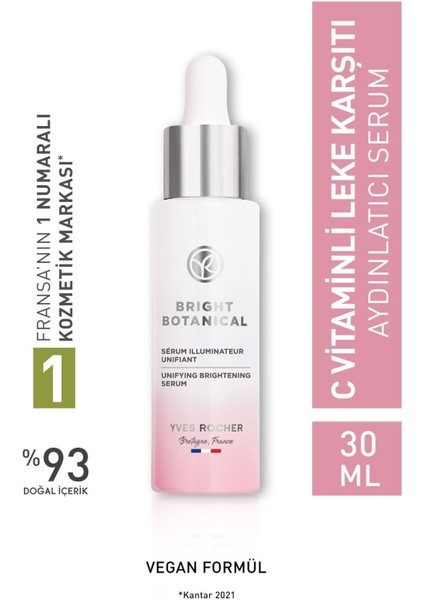 Leke Karşıtı Cilde Parlaklık Kazandırıcı ve Cilt Tonunu Eşitleyici Aydınlatıcı Serum 30 ml