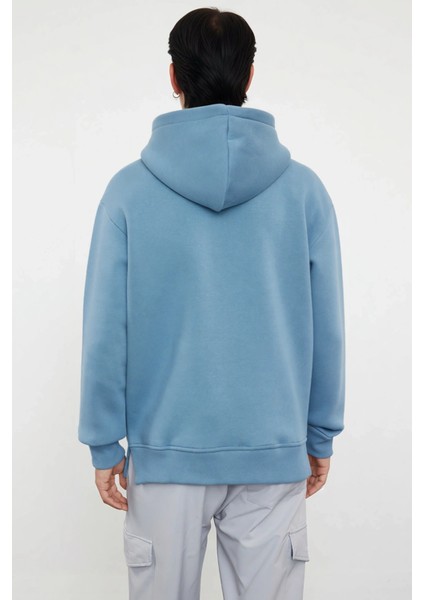 Erkek Kapüşonlu Fermuarlı Düşük Kol Uzun Kollu Kalıp Sweatshirt Fonksiyonel Dayanıklı Spor fırsatları