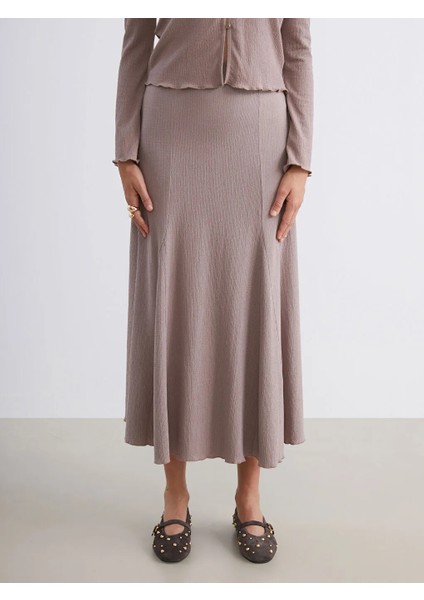 Soulife Bej Beli Lastikli Dokulu Pileli Etek fiyatları