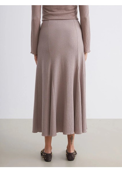 Soulife Bej Beli Lastikli Dokulu Pileli Etek fırsatları