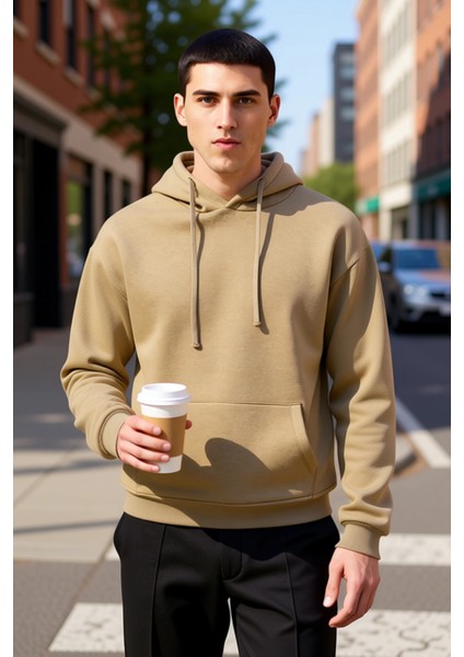 Erkek Kapüşonlu Düşük Kol Uzun Kollu Oversize Kalıp Sweatshirt Fonksiyonel Dayanıklı Rahat fiyatları