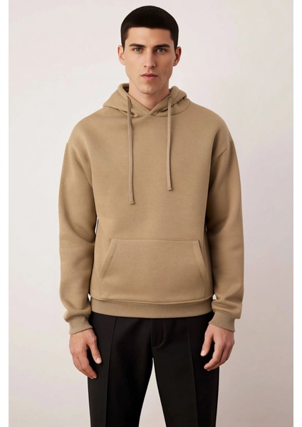 Erkek Kapüşonlu Düşük Kol Uzun Kollu Oversize Kalıp Sweatshirt Fonksiyonel Dayanıklı Rahat modelleri