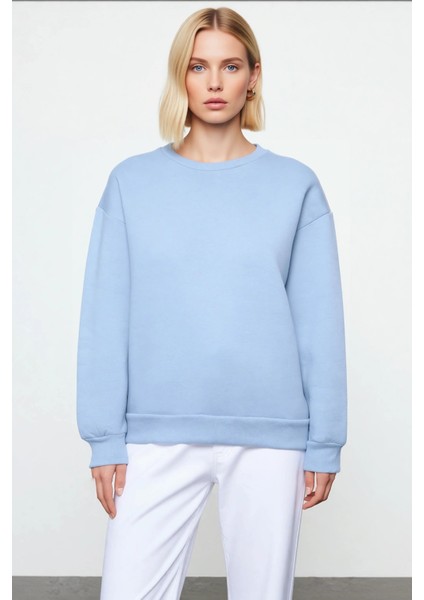 Kadın Bisiklet Yaka Düşük Kol Regular Kalıp Örme Sweatshirt Fonksiyonel Dayanıklı Kaliteli modelleri