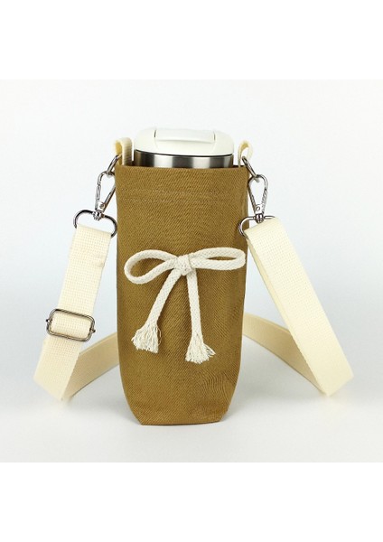 El Yapımı 0,5 Litrelik Matara Termos Kılıfı Fiyonk Hardal