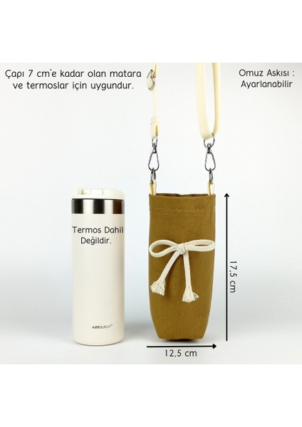 El Yapımı 0,5 Litrelik Matara Termos Kılıfı Fiyonk Hardal fiyatları