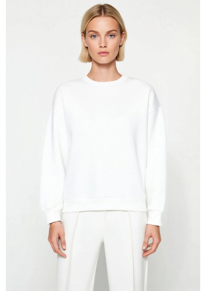 Kadın Bisiklet Yaka Düşük Kol Regular Kalıp Örme Sweatshirt Fonksiyonel Dayanıklı Kaliteli modelleri