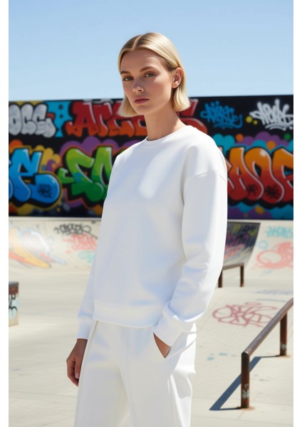 Kadın Bisiklet Yaka Düşük Kol Regular Kalıp Örme Sweatshirt Fonksiyonel Dayanıklı Kaliteli indirimleri