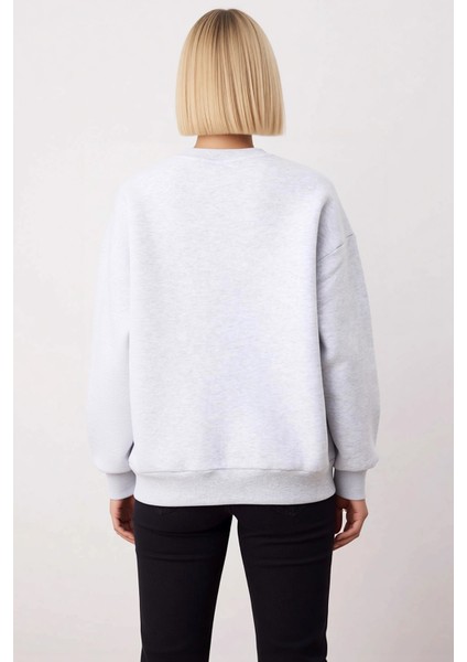 Kadın Bisiklet Yaka Düşük Kol Oversize Kalın Örme Sweatshirt Fonksiyonel Dayanıklı Estetik fırsatları