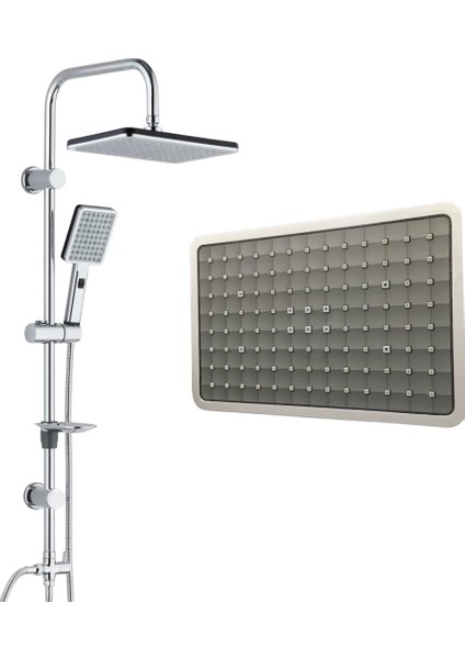 Domino Krom Yağmurlama Sistemli Tepe Duş Seti - Fonksiyonel ve Şık Tasarım ( Lisinya )