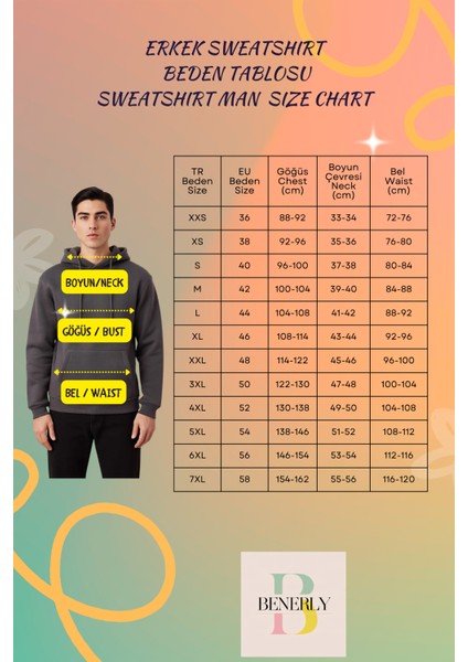 Erkek Dik Yaka Standart Kol Regular Kalıp Sweatshirt Fonksiyonel Dayanıklı Kaliteli Modern