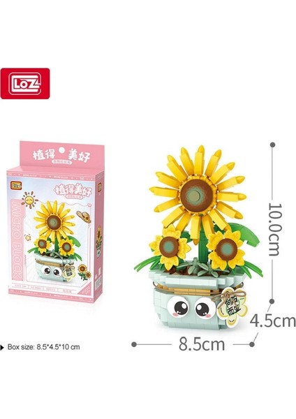 Evcil Çiçek Serisi: Saksıda Ayçiçeği | 320 Parça Mikro Bloklar | 14+ Yaş | Çiçek Maketi fiyatları
