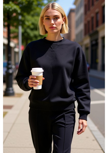 Kadın Bisiklet Yaka Düşük Kol %100 Pamuk Sweatshirt Fonksiyonel Dayanıklı Kaliteli Estetik fiyatları