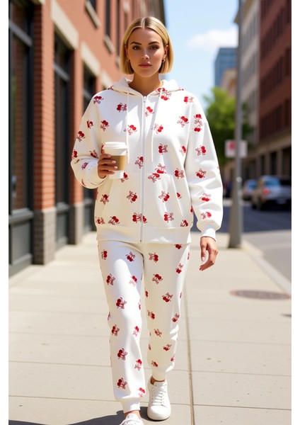 Kadın Kapüşonlu Düşük Kol Fermuarlı Baskılı Sweatshirt Fonksiyonel Dayanıklı Kaliteli Spor fiyatları