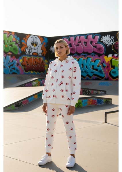 Kadın Kapüşonlu Düşük Kol Fermuarlı Baskılı Sweatshirt Fonksiyonel Dayanıklı Kaliteli Spor indirimleri