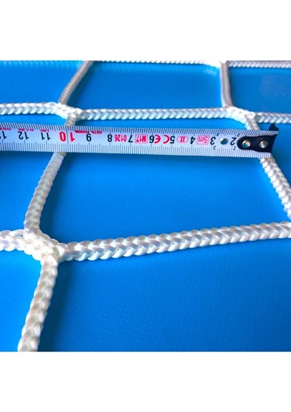 1,50 x 19 Metre Güvenlik Filesi-Kanca-Halat-Kalınlık 6 Mm-Göz 10 Cm- Merdiven Balkon Koruma Filesi