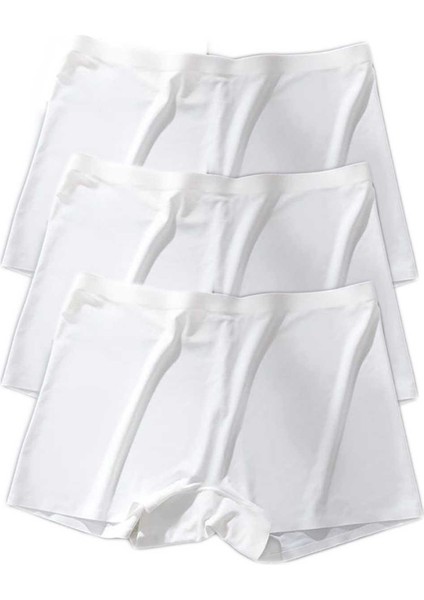 3 Adet Kadın Dikişsiz Görünmez Iz Yapmaz Mini Şort Boxer Beyaz fiyatları