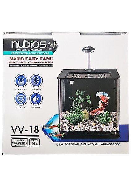 Lvsqvr Nubios Nano Easy Tank 4,5 L Siyah