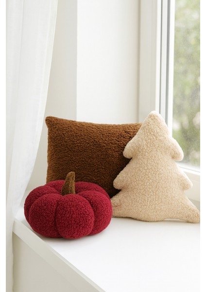 Teddy Dekoratif Çam Ağacı ve Balkabağı Yastık ve Iç Dolgulu Kırlent fiyatları