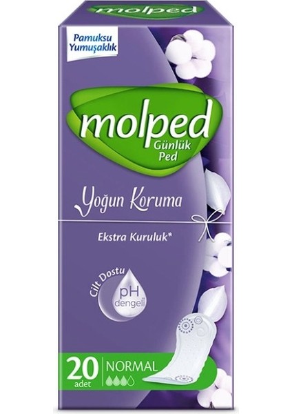 Molped Yoğun Koruma Günlük Ped 20 Adet