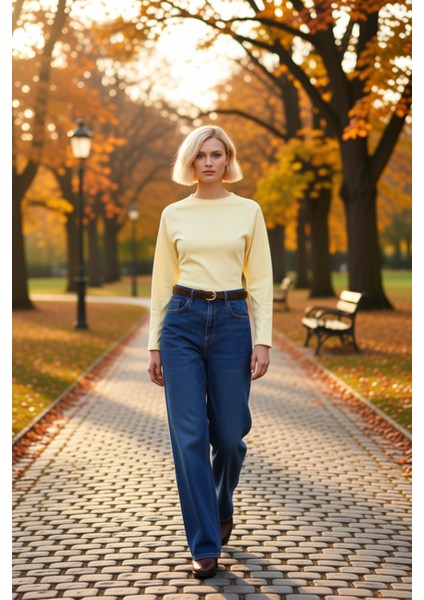 Kadın Bisiklet Yaka Reglan Kol Fitted Örme Sweatshirt Fonksiyonel Dayanıklı Kaliteli Rahat