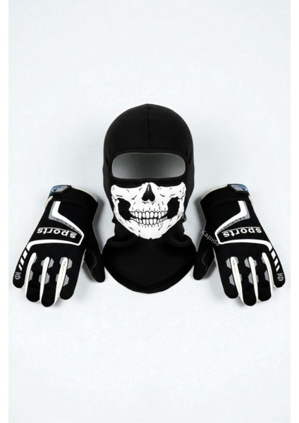 Tactical Skull 2’li Kışlık Motosiklet Eldiveni L-XL ve Balaklava maske Seti Kaymaz fiyatları