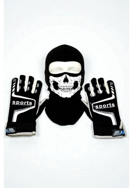 Tactical Skull 2’li Kışlık Motosiklet Eldiveni L-XL ve Balaklava maske Seti Kaymaz fırsatları