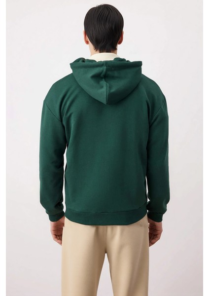 Erkek Kapüşonlu Düşük Kol Fermuarlı Oversize Kalıp Sweatshirt Fonksiyonel Dayanıklı Modern fırsatları