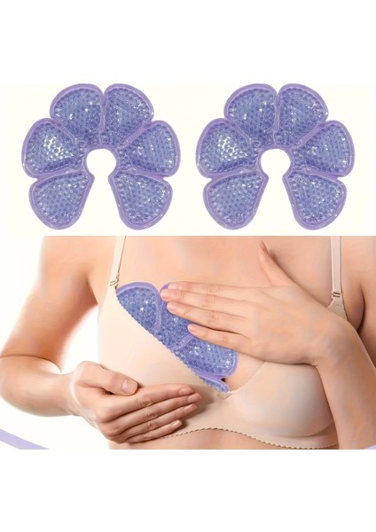 Emziren Anneler Için 2 Li Jel Göğüs Pedi – Sıcak ve Soğuk Kullanıma Uygun, Pvc Dolgulu, Konfor ve Destek Sağlayan Ped ( Lisinya )