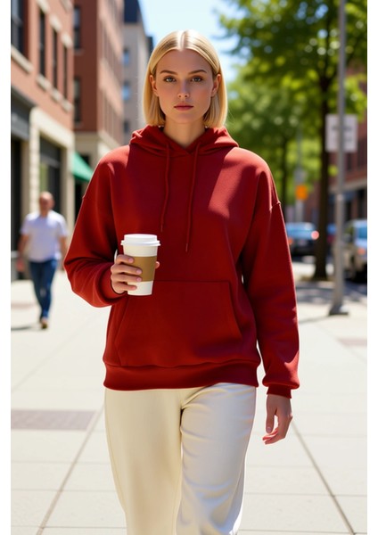 Kadın Kapüşonlu Düşük Kol Oversize Sweatshirt Fonksiyonel Dayanıklı Kaliteli Konforlu Spor fiyatları
