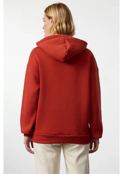 Kadın Kapüşonlu Düşük Kol Oversize Sweatshirt Fonksiyonel Dayanıklı Kaliteli Konforlu Spor fırsatları