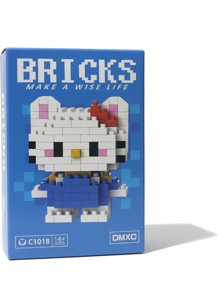 Bricks Hello Kitty Karakter Figürü 3D Mini Yapboz LEGO Oyuncak