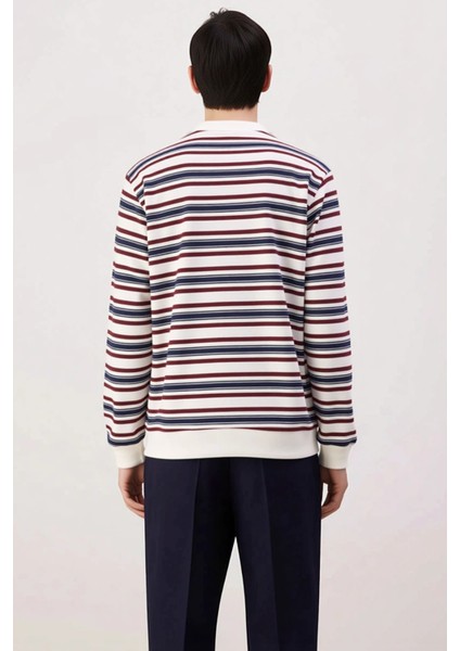 Erkek Polo Yaka Çizgili Regular Kalıp Uzun Kollu Örme Üst Fonksiyonel Dayanıklı Kaliteli Şık fırsatları