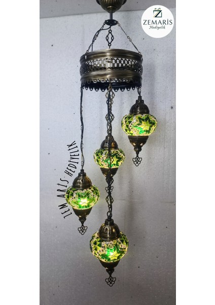El Yapımı Otantik Mozaik 4 Lü Avize Tavan Sarkıt Dekoratif fiyatları