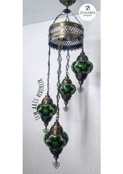 El Yapımı Otantik Mozaik 4 Lü Avize Tavan Sarkıt Dekoratif modelleri